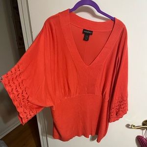 22/24 Lane Bryant dark coral sweater
